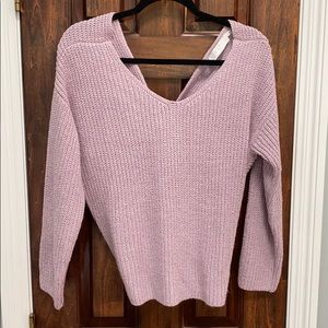 ASTR Tie Back Cropped Sweater